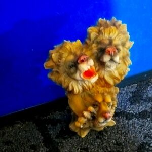 Lion Trio Decorative Figurine - Brown
